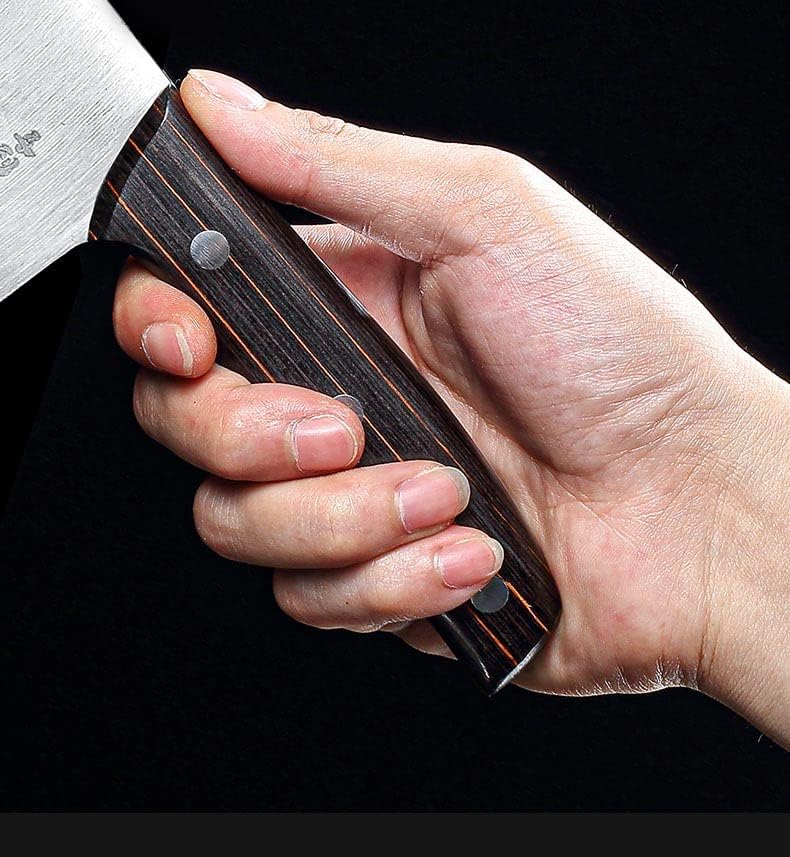 Meat Cleaver, 8 Inch Chinese Kitchen Knives 9CR18 Stainless Steel Full Tang Chef Butcher Professional Chopping Slicing Cooking Cutter