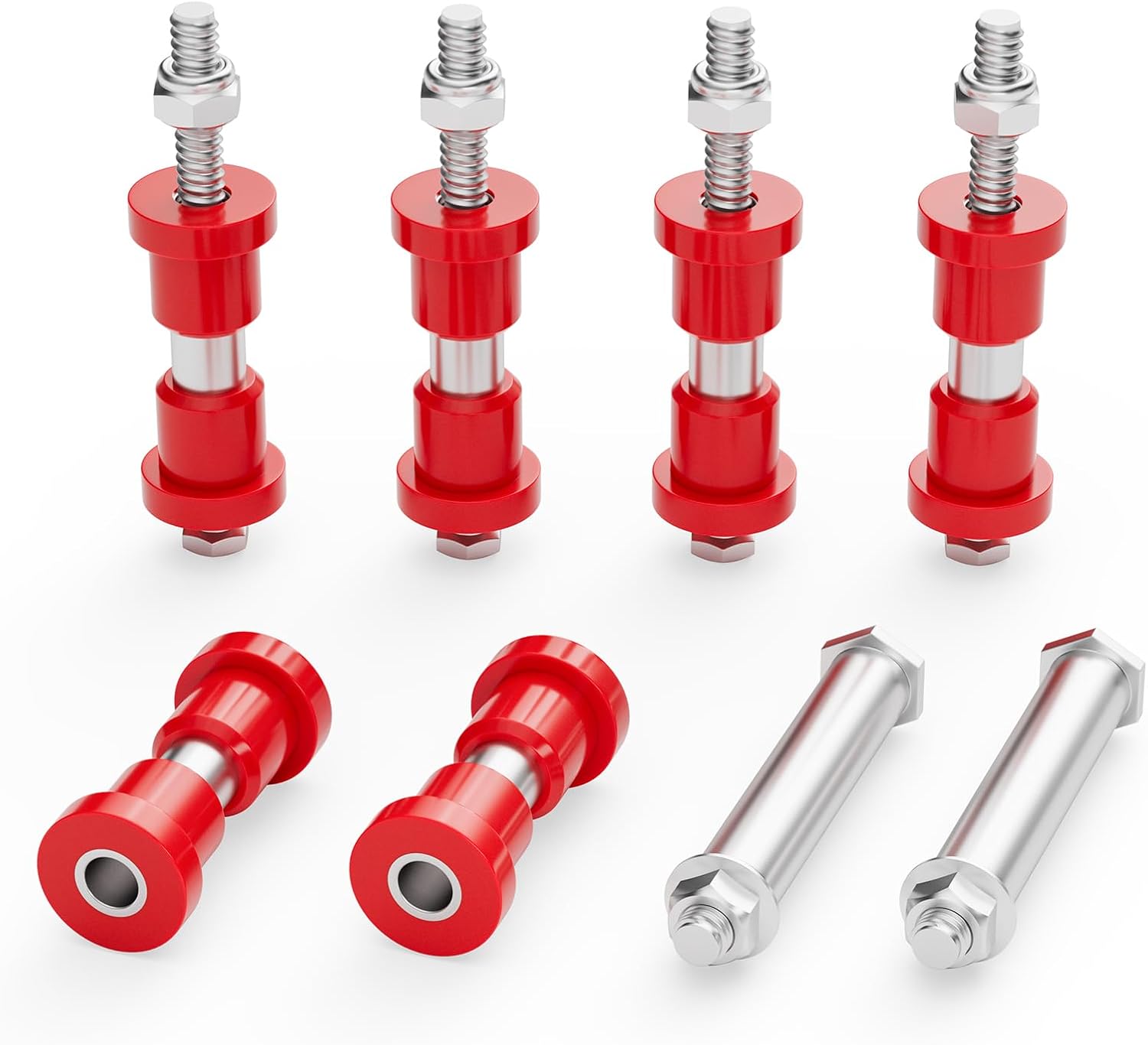 Panglong EZGO TXT Rear Leaf Spring Bushings Kit, Black or Red Bushings with Screws and Nurs, Suitable for EZGO TXT Golf Cart, OEM# 70289G01, 1015583