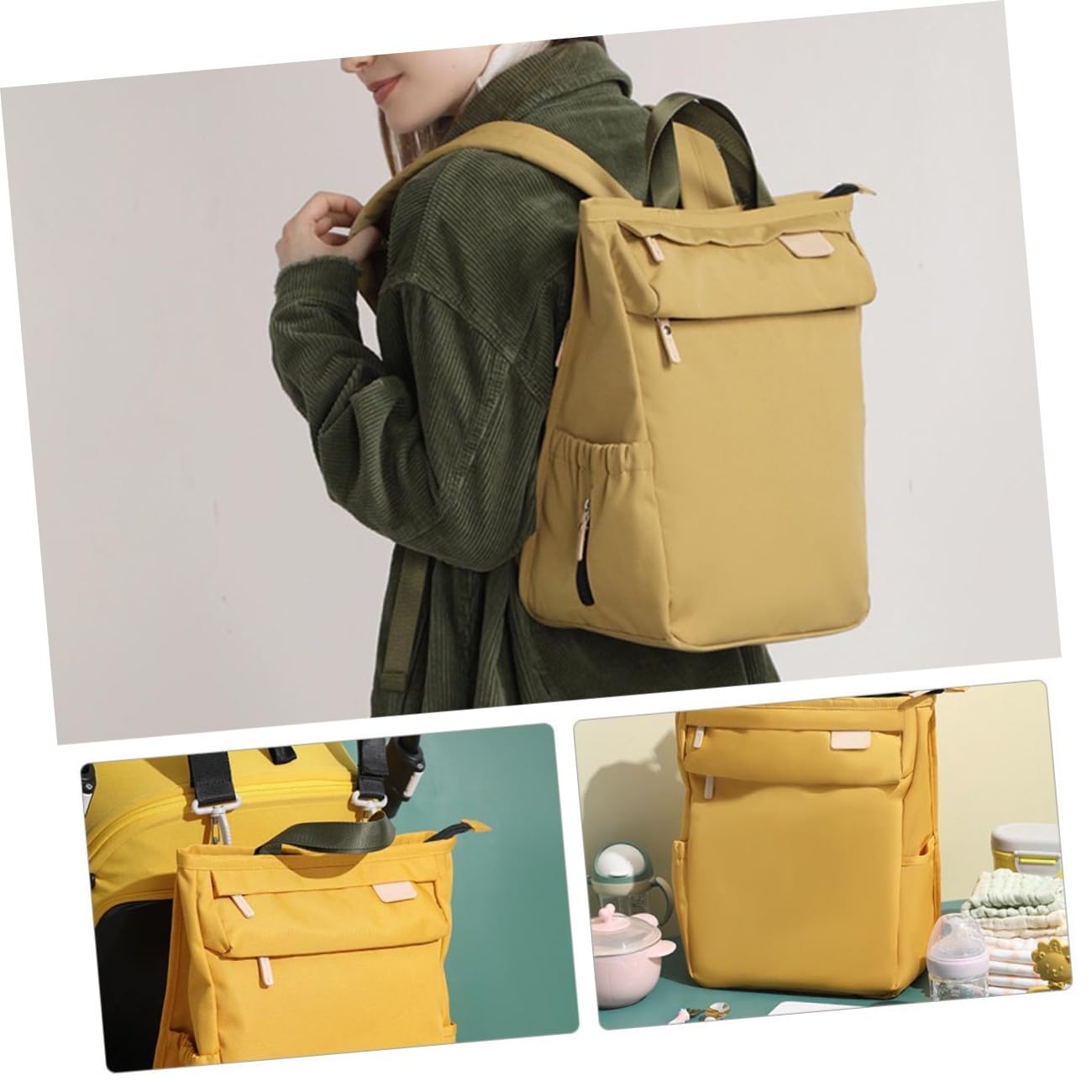 UPKOCH Wickelrucksack Mit Organizer Für Wickelutensilien Großer Kapazität Für Windeln Spielzeug Und Flaschen Praktisch Am Kinderwagen Befestigbar Stilvoll Für Jeden Tag