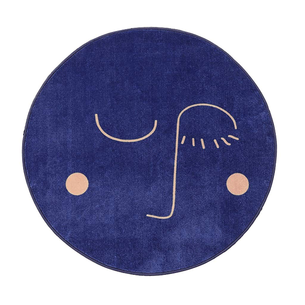 Grand tapis salon rond anti slip et descente de lit chambre
