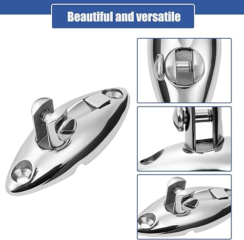 Miniatura 5 de Bisagra giratoria superior Bimini de liberación rápida para barco, rotación de 360 grados, acero inoxidable 316 sólido, hardware superior Bimini