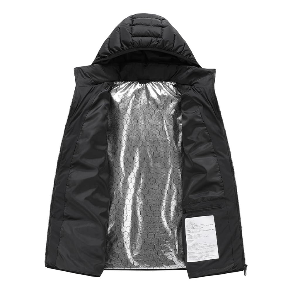Chaqueta Térmica para Hombre Mujer Abrigo Inteligente Dual Control Capucha Desmontable Ideal para Ropa de Invierno