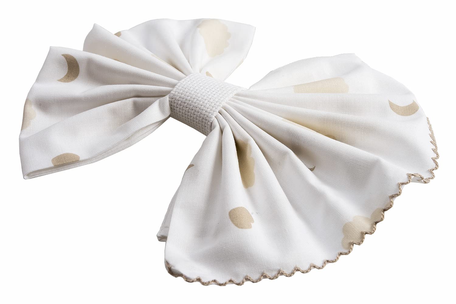 Filet - Set Lenzuolino per Carrozzina 3 Pezzi in Fantasia Tortora, 1 Lenzuolo sotto con Angoli, 1 Lenzuolo Sopra con Fascia in Tela Aida da Ricamare e 1 Federa, Made in Italy