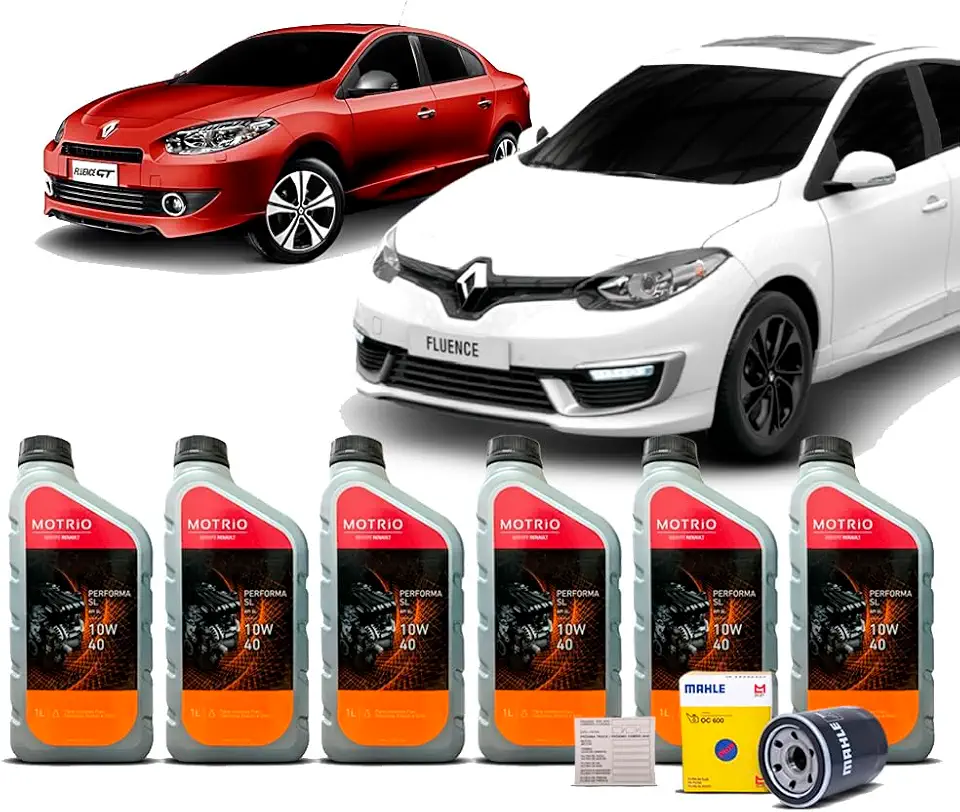 Kit Troca de Oleo 10w40 e Filtro Fluence GT 2.0 16v 2012 a 2014 (Versão GT Line/Sport)