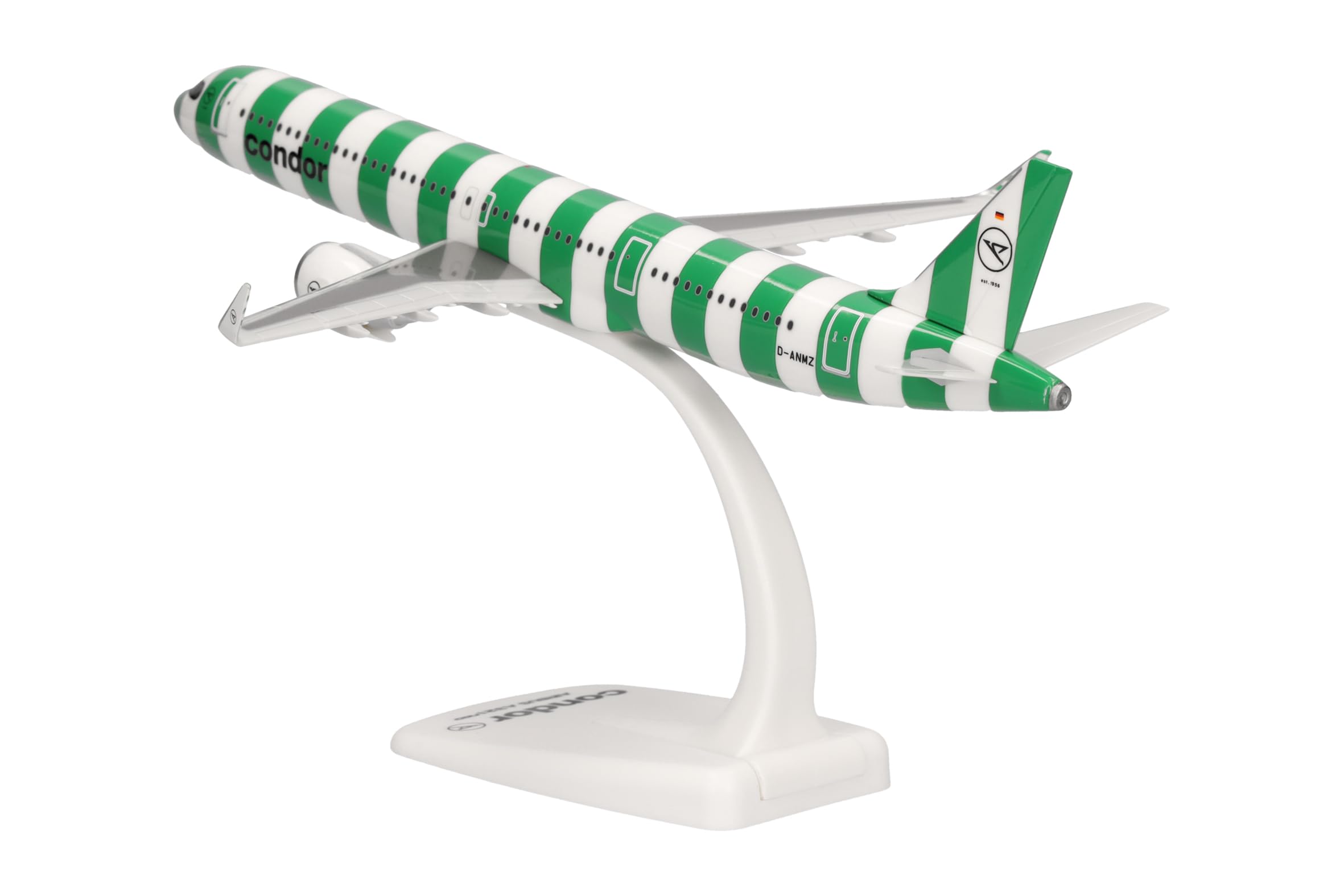 Herpa Snap-Fit modellino aereo Condor Airbus A321neo "Island", miniatura in scala 1:200, pezzo da collezione, modello con supporto, plastica - 4
