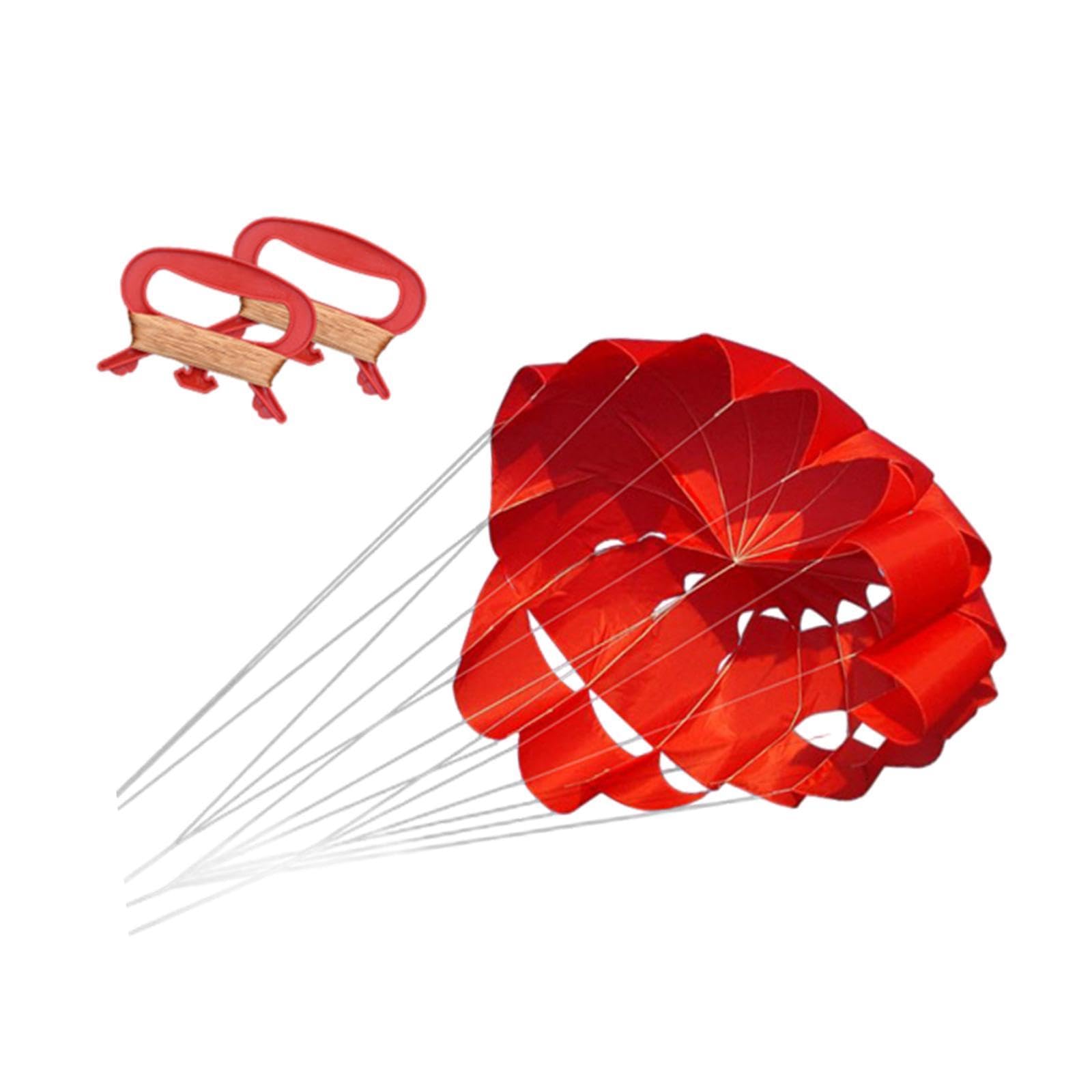 Cerf-Volant Sky Outdoor, Cerf-Volant Parafoil Double Ligne Rouge Jaune 1,9 m de diamètre