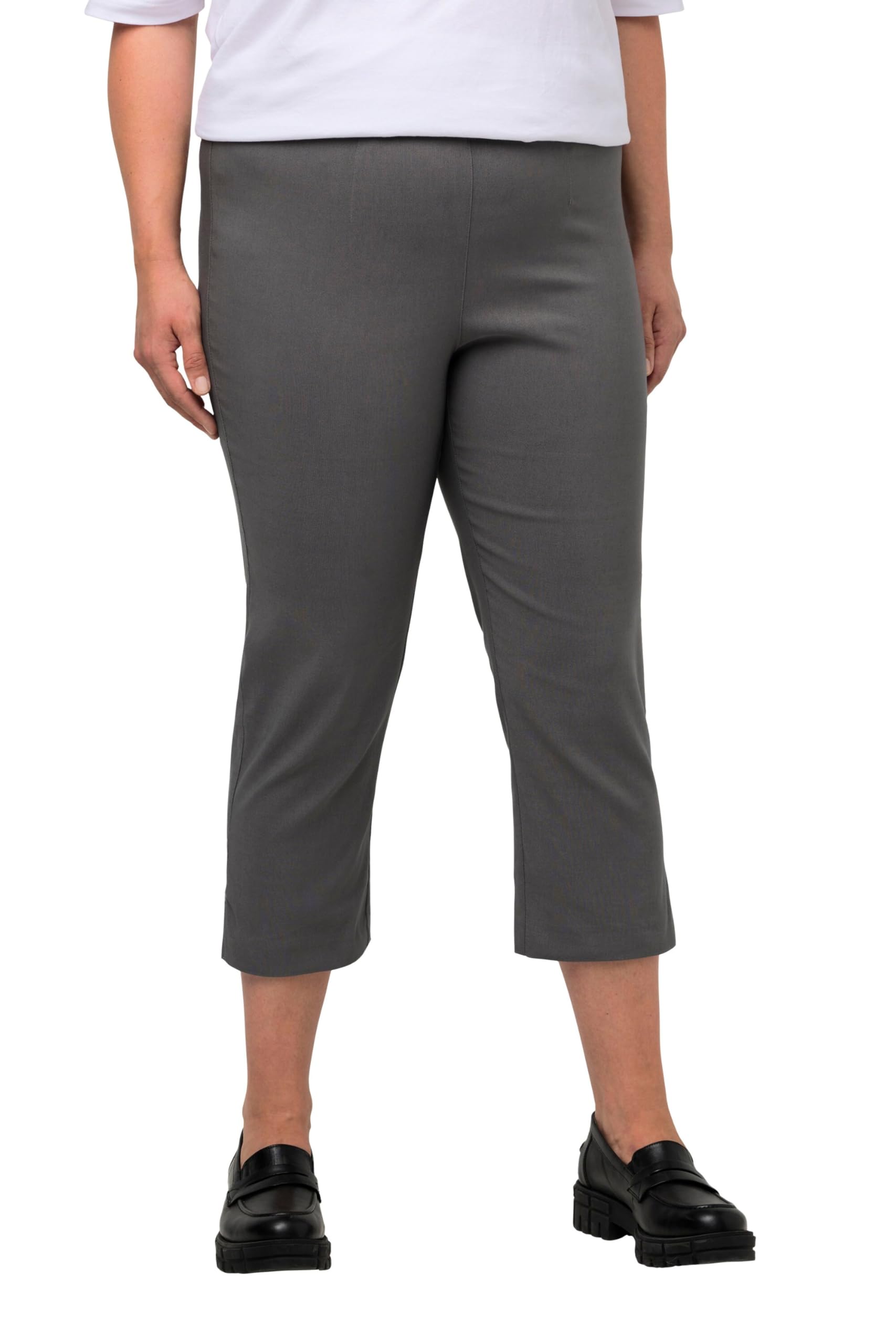 Ulla Popken Damen große Größen Übergrößen Plus Size Bengalinhose, wadenlang, Elastikbund, Stretch 640914