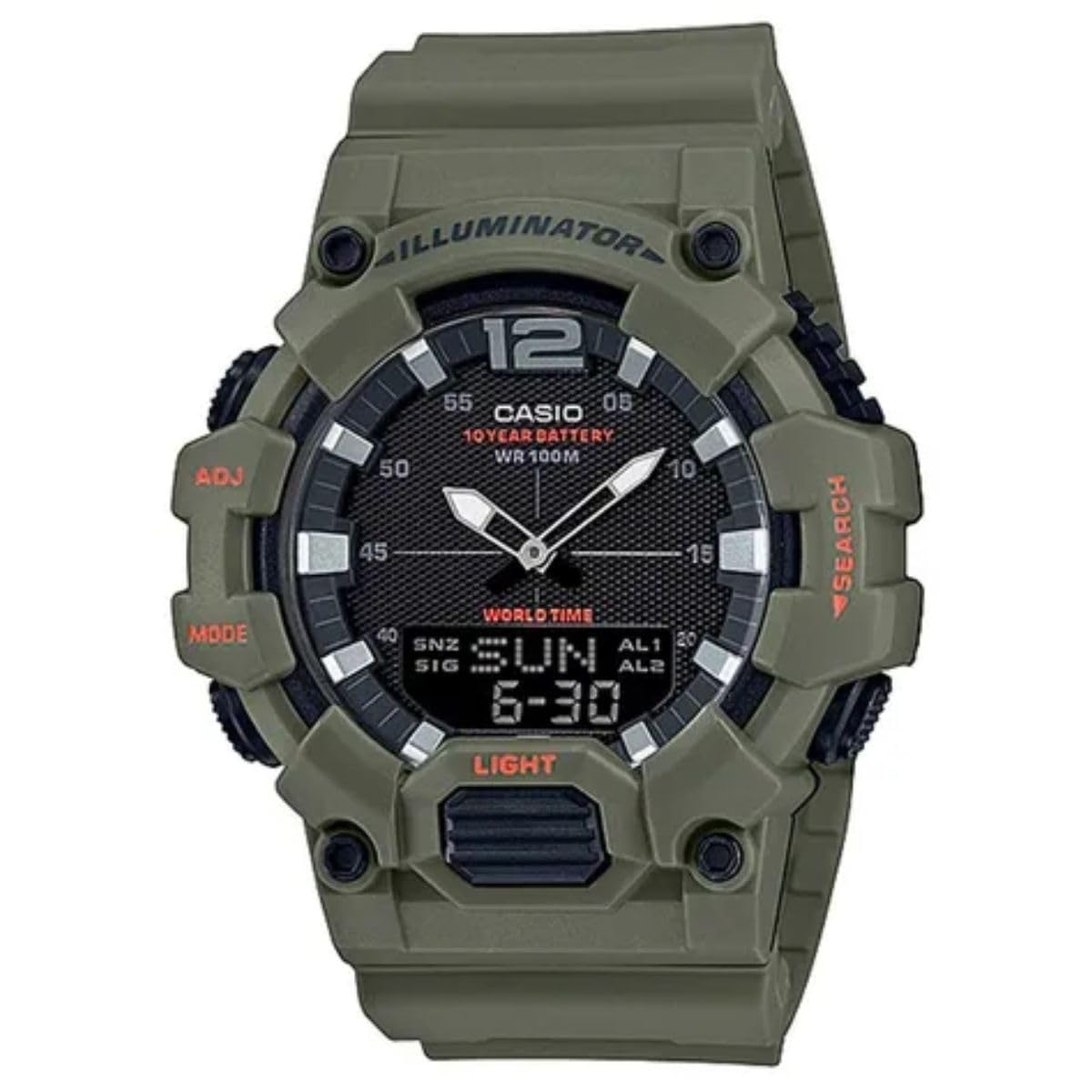 CasioMens Watch, Analog-Digital Display And Resin Strap