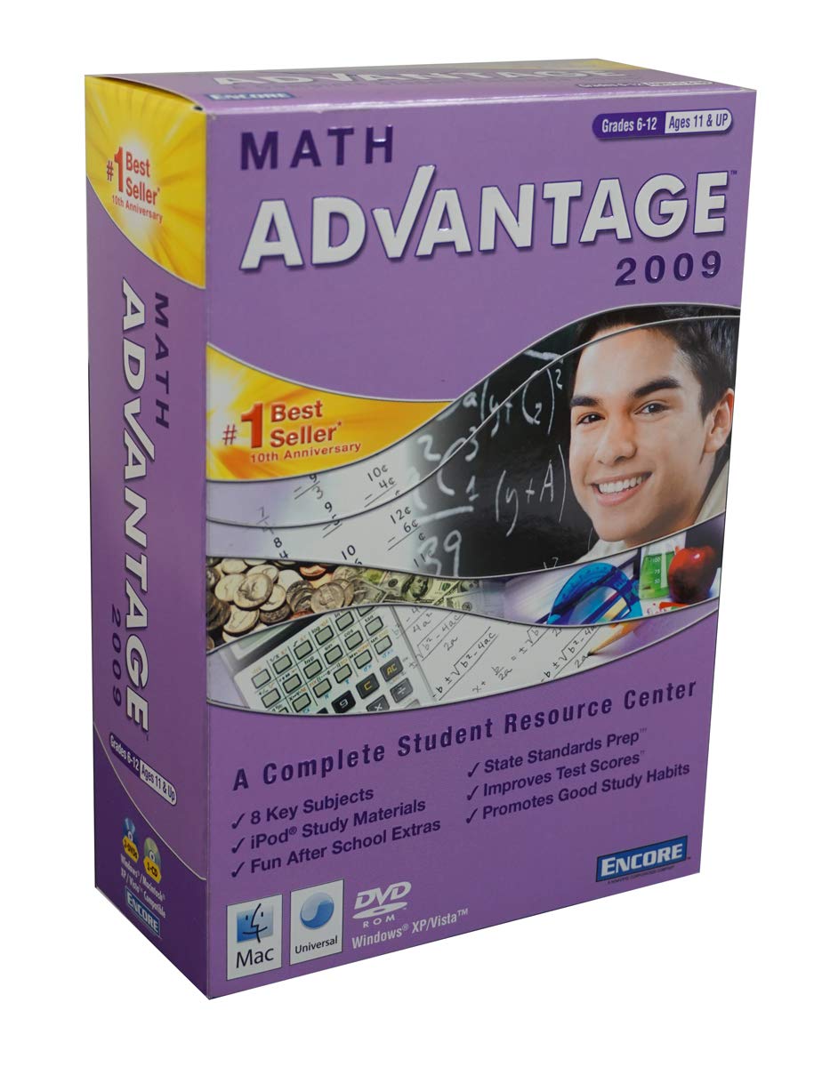 Math Advantage 2009 (8 Key Subjects) Basic Math, Pre-Algebra, Algebra I&II, Geometry, Trigonometry, Statistics & Probability and Calculus