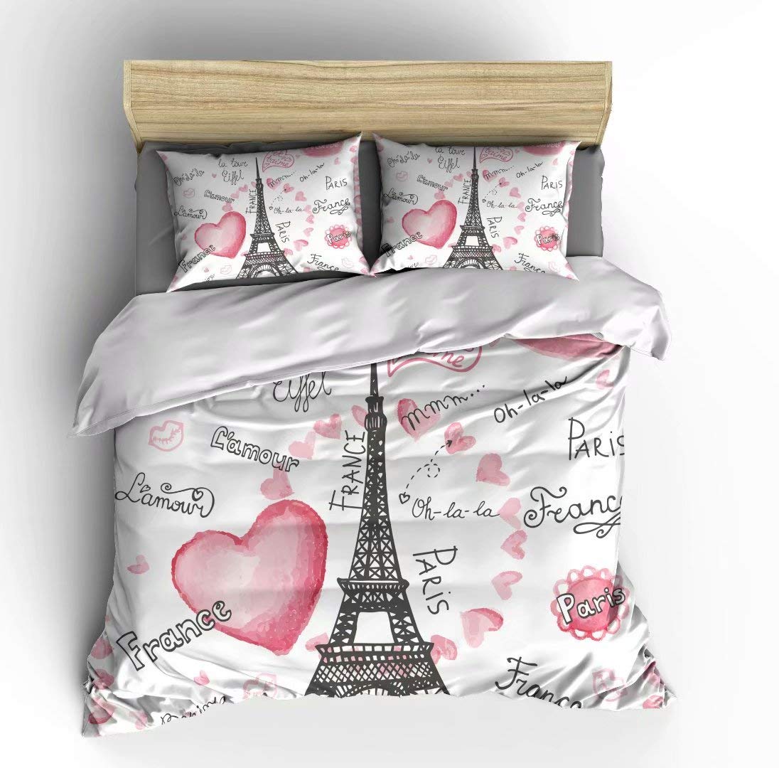 Parure de lit 3 pièces Sweet France : la solution textile idéale pour lit d'adolescent