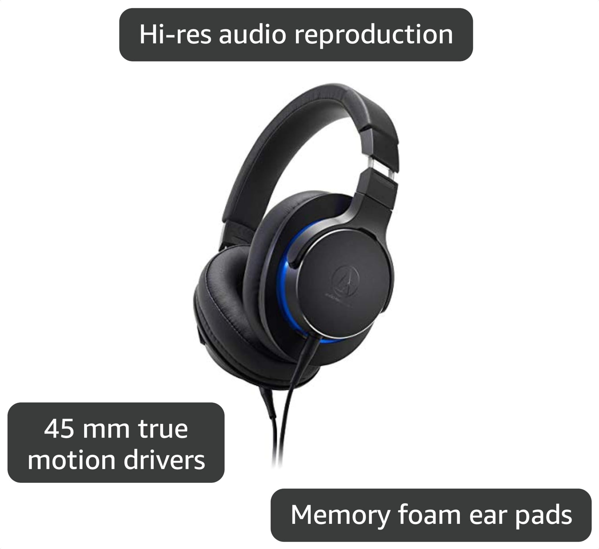 Amazon.com: Audio-Technica ATH-MSR7bBK Over-Ear High-Resolution