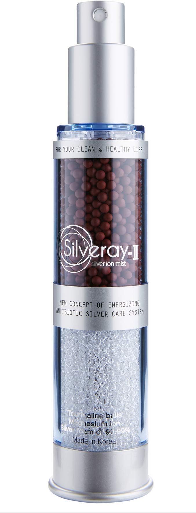 [DEWBELL] SILVEREX Skin Care Mist Spray with silver foam and ceramic ball (50ml)/Powerful Sterilization with 99.99% Silver Foam and ceramic balls/Excellent moisturizing effect/Good for skin