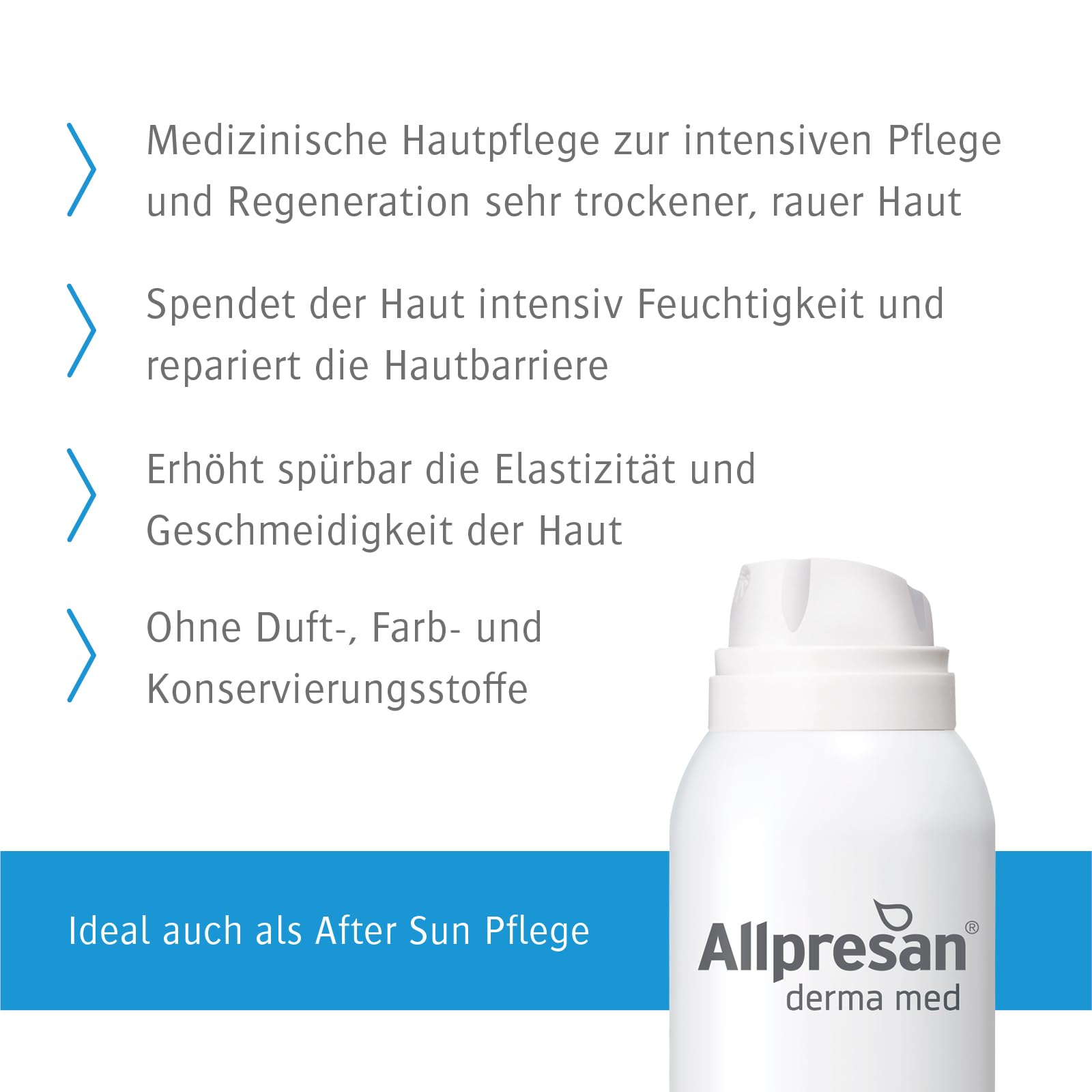 Allpresan Derma med Repair Crème mousse Hydro Soin intensif pour peaux très sèches et rugueuses 200 ml