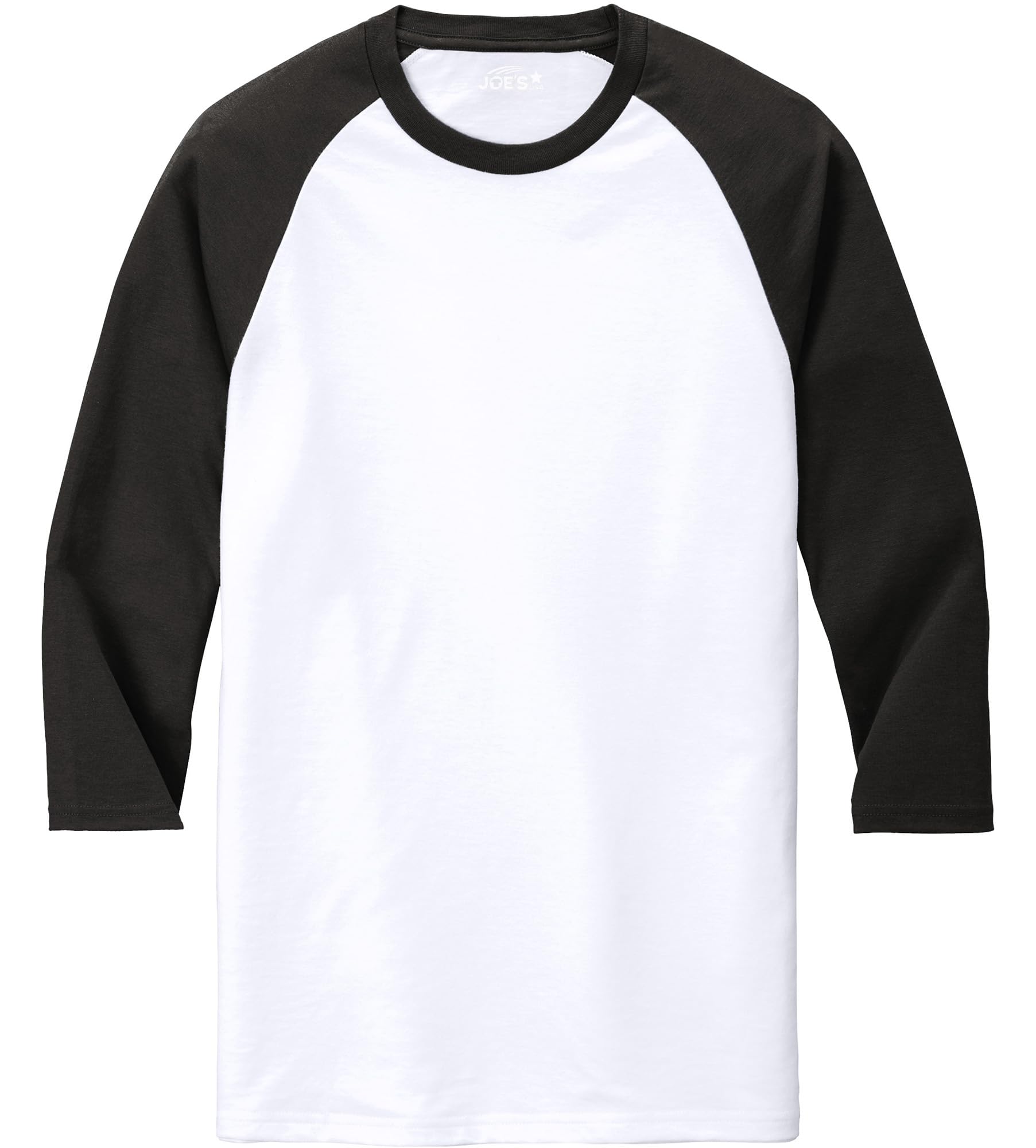 Joe's USA, Maglietta da Baseball Raglan da Uomo. Maglietta da Baseball con Maniche a 3/4 Taglie: XS-4XL. - Nero - XL
