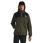The North Face Men\'s Antora Jacket (Standard & Big Size) | Waterproof & Windproof Rain Coat, Secure Zip Hand Pockets, Adjustable Hood & Hem, New Taupe Green/TNF Black, Large