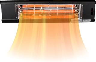 Veito Aero S 1500W Carbon Infrared Heater - Wall Or Ceiling Mount, Black | 1500W carbon infrared heater for wall or ceiling mounting. Includes full-function remote control, black finish.