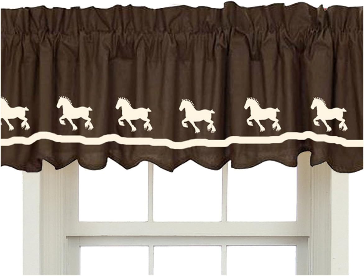 Belgian Draft Horse Window Valance/Window Treatment - In Your Choice of Colors - Custom Made