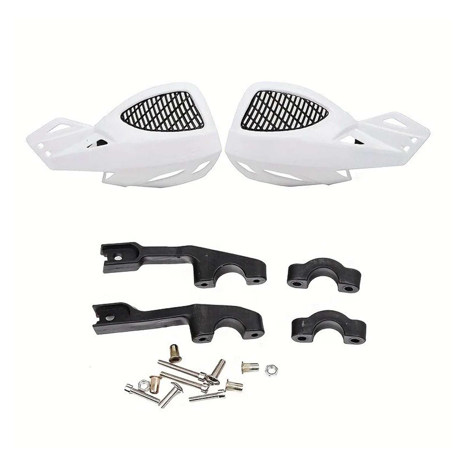 Hand Guards Dirt Bike For 50CC-500CC For ENDURO MX Pit Bike Universal Motorcycle Handlebar Guard Hand Protection Protective Device Suitable Brush(White)
