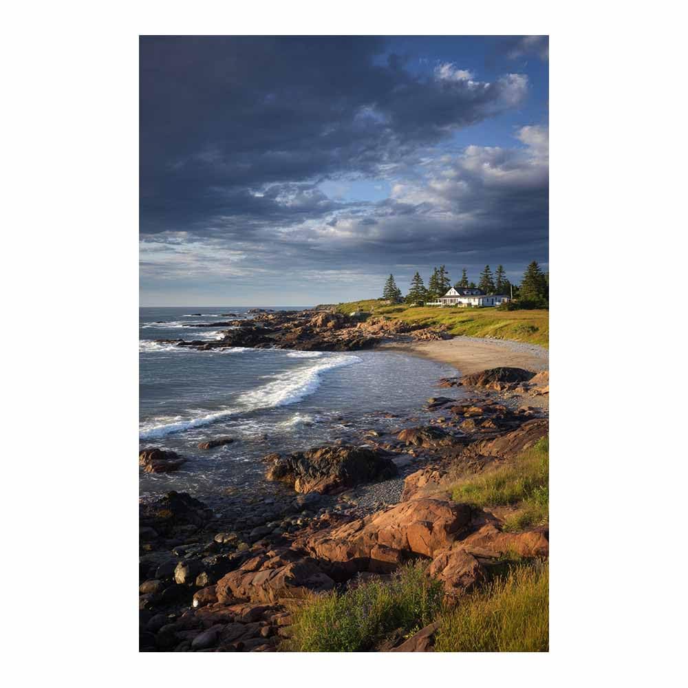 HOQIU Beautiful wall art Coastsal Rockys Shoreline canvas artwork for wall, art prints, For living room, bedroom, bathroom, dining room, painting and decor.(Multicolor)-60x80cm Unframed