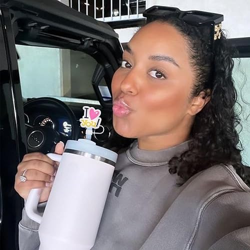 Miniatura 2 de Stanley - Juego de 6 fundas de popote para vaso Stanley de 4030 onzas con asa  SHANRUN de 0.39 pulgadas (0.394 in) de diámetro, diseño de corazón de