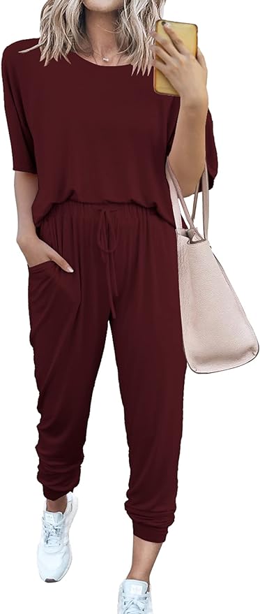 PRETTYGARDEN Women's Two Piece Sets 2025 Summer Spring Jogger Pants Travel Vacation Lounge Outfits Airplane Matching Clothes
