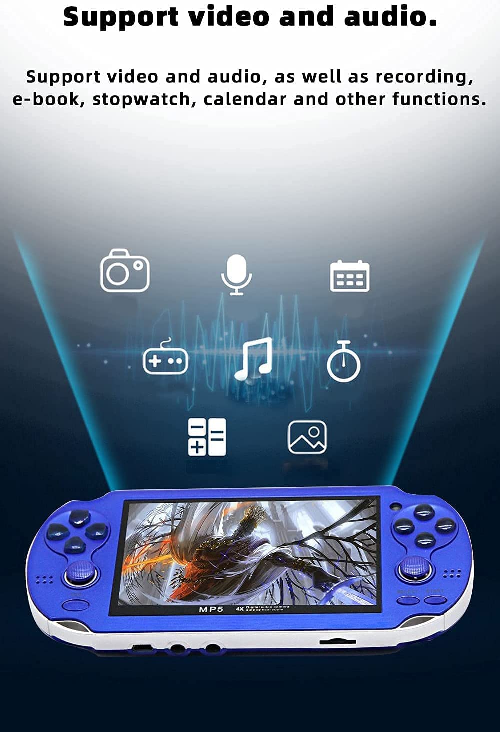 CHROX Console di Gioco Portatile A Doppio Joystick da 4,3 Pollici da 8 GB Costruita in 2000 Giochi Console per Videogiochi Retro Game Player Game, Regalo di Natale per Bambini