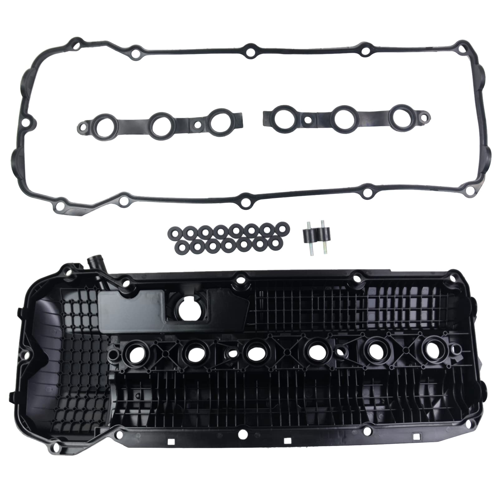 Bisenya Couvercle de soupape de culasse de moteur Compatible avec les séries 3 5 7 E46 E39 E38 X5 E53 Z3 E36 11121432928
