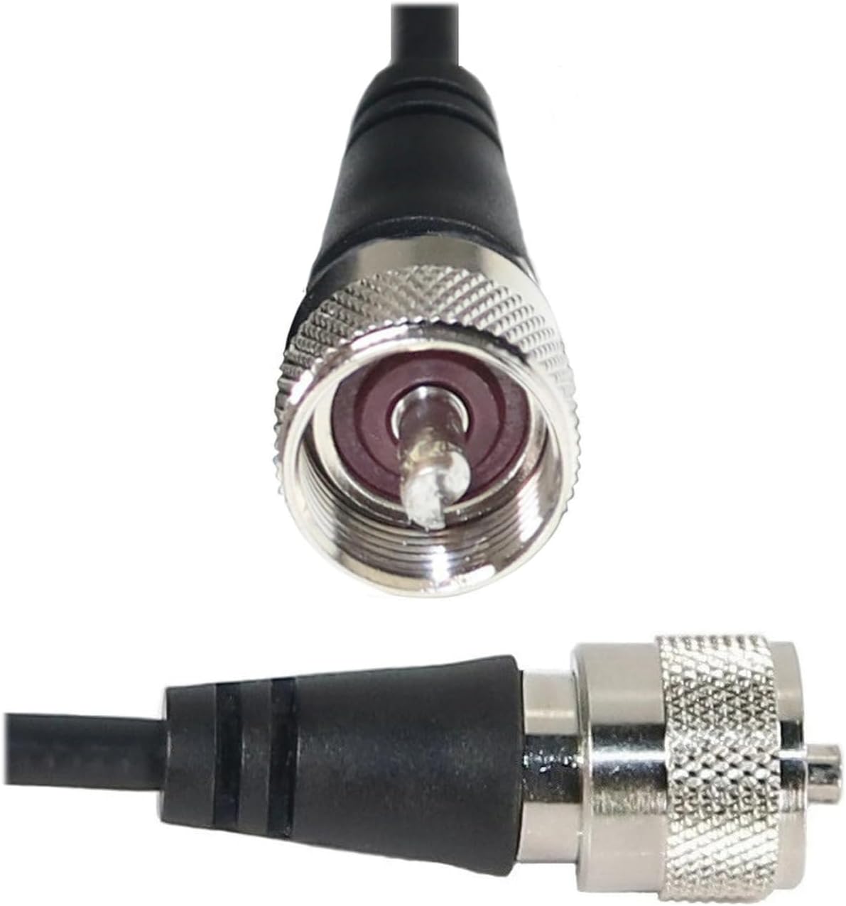 Close-up of the UHF Male PL-259 connector