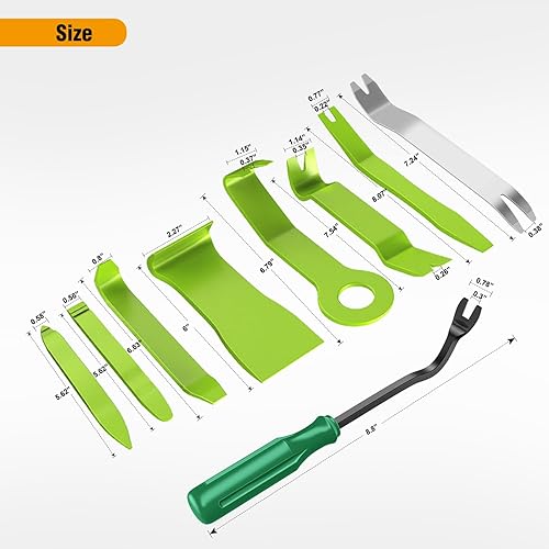 Miniatura 115 de GOOACC Kit de herramientas de eliminación de molduras automáticas de 9 piezas, kit de herramientas antiarañazos para el audio del automóvil, kit