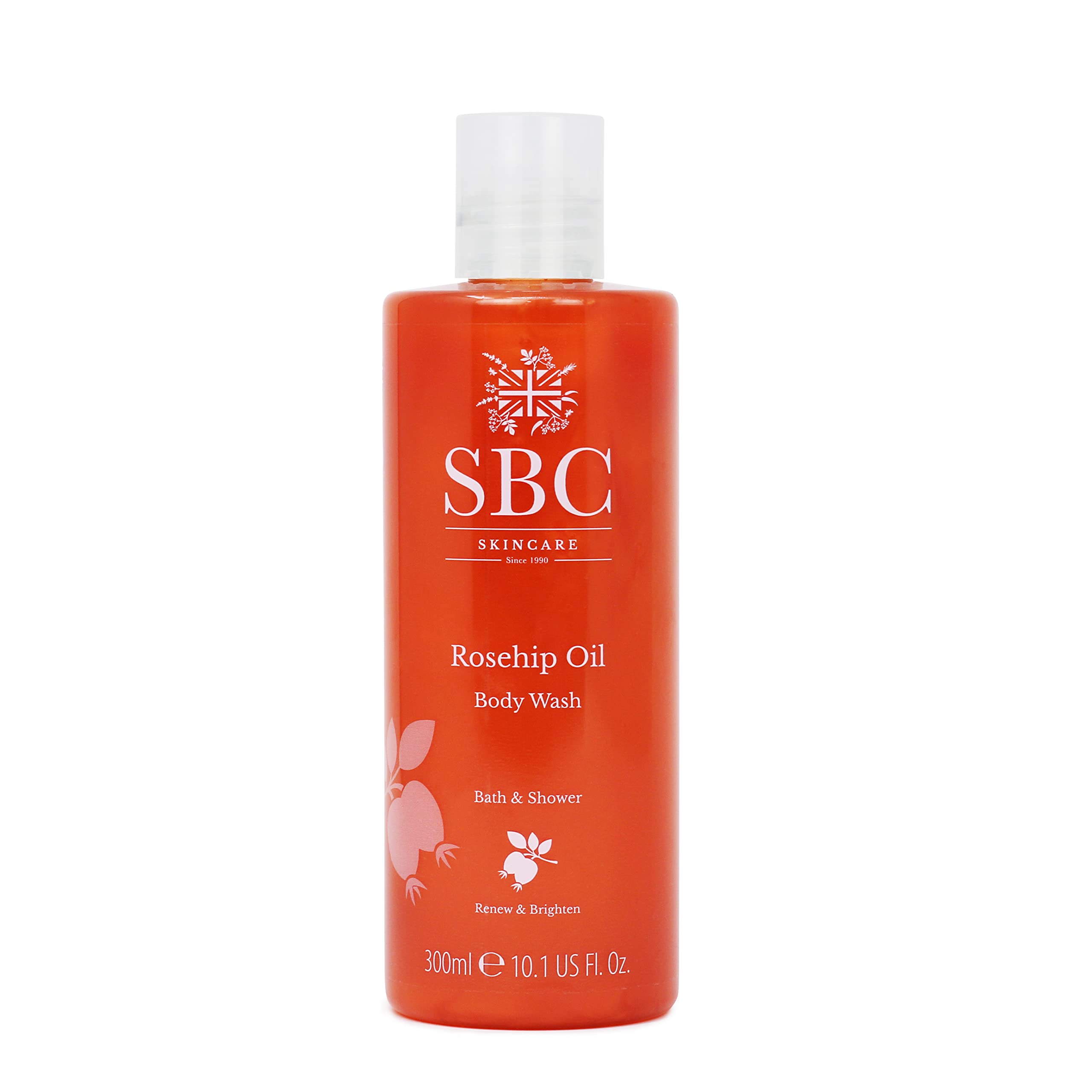 SBC Skincare Rosehip Oil Body Wash 300ml, 1 ml (Pack of 1), Orange