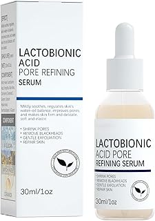 Lactobionic Acid Pore Refining Serum, Lactobionic Acid Pore Shrink Face Serum, Shrink Pore Reduce Fine Lines Facial Liquid, Lactobionic Acid Skin Tightening Oil for Face Anti-Wrinkle 30ml
