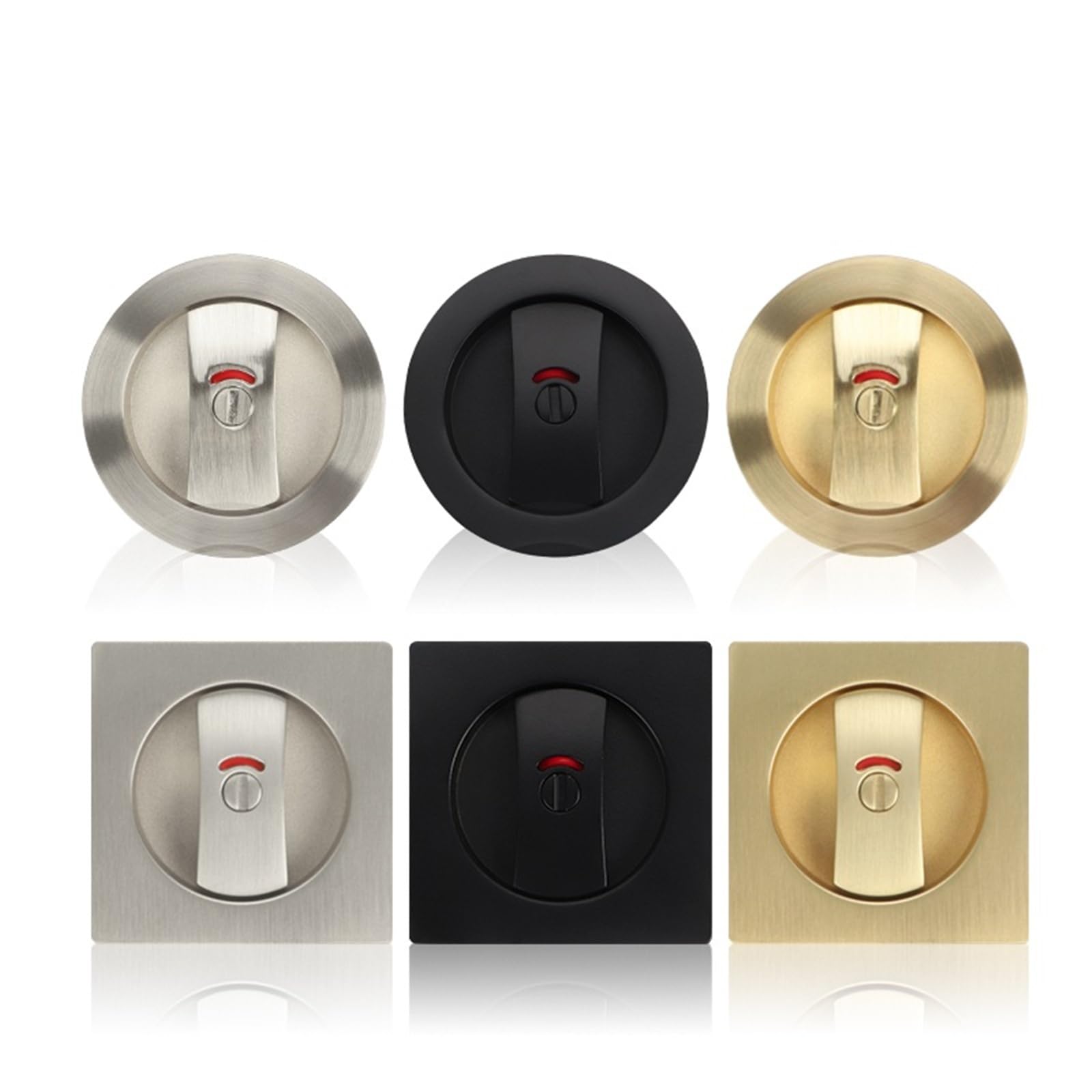Serrure de porte coulissante à indication en finition haut de gamme
