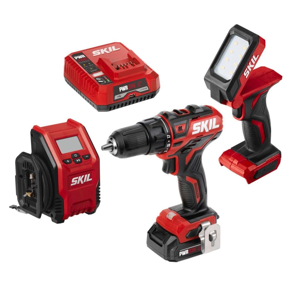PWR CORE 12 Brushless 12V 3-Tool Combo Kit with PWR JUMP Charger-CB7431-10