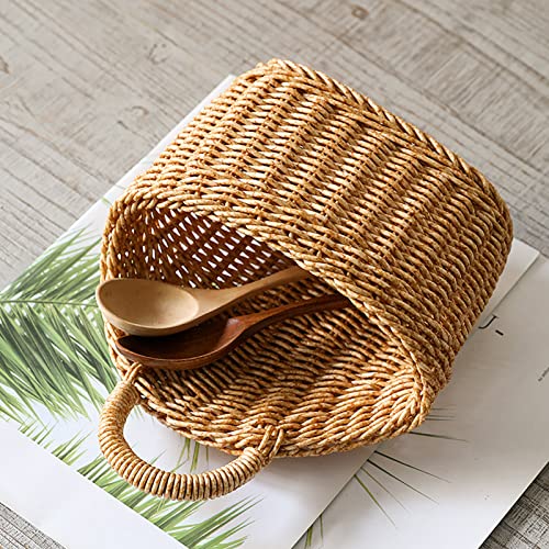 Woven Jute Storage Basket, Hanging Wall Basket, Decorative Hanging Baskets Organizer, Vegetable Fruit Baskets For Kitchen Restaurant Vegetable - Cosy Home Interiors Woven Jute Storage Basket, Hanging Wall Basket, Decorative Hanging Baskets Organizer, Vegetable Fruit Baskets For Kitchen Restaurant Vegetable - Image 4