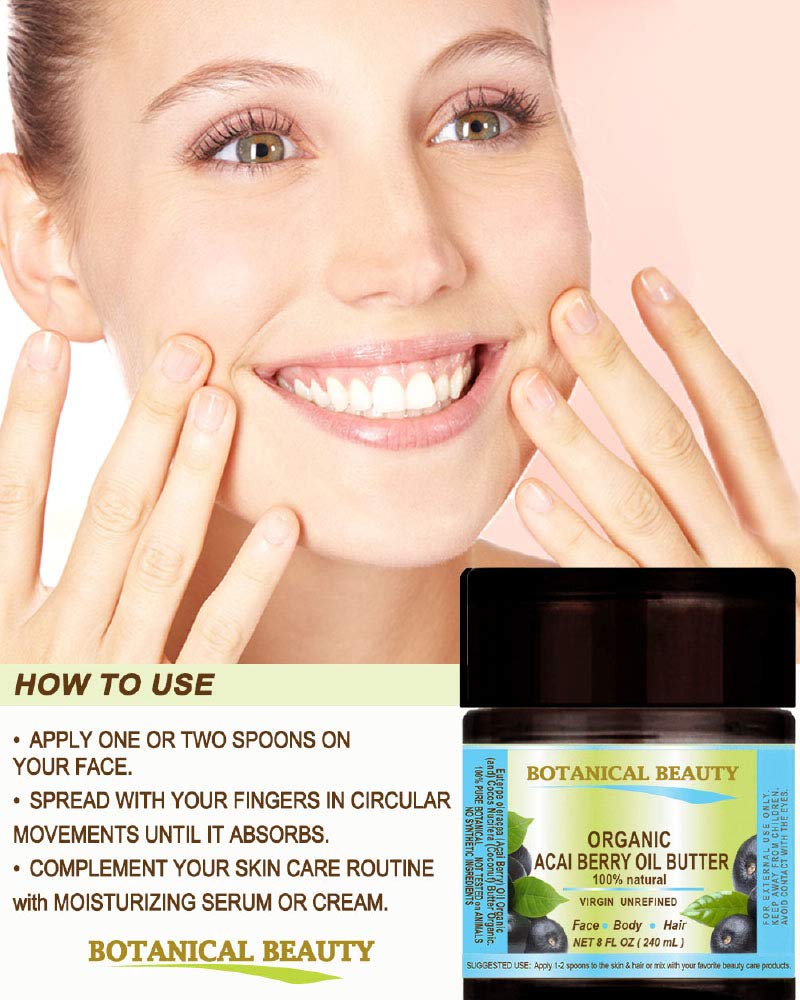 Buy Organic ACAI BERRY OIL BUTTER RAW VIRGIN UNREFINED for Face, Body