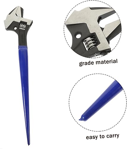 Miniatura 3 de Angoily Llave de mandíbula reversible, llave ajustable de 12 pulgadas, llaves combinadas de trinquete, pulido con espejo, antioxidante, uso de por