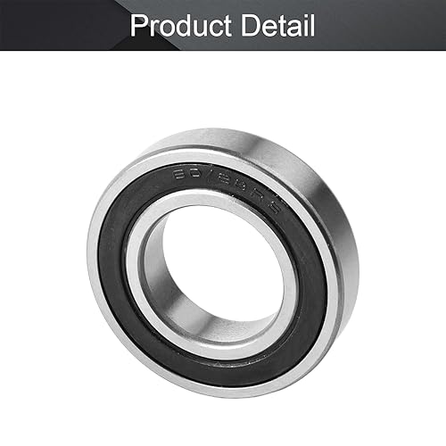 Miniatura 4 de Othmro Rodamientos rígidos de bolas 6028-2RS, rodamientos de doble sellado, rodamientos de acero con rodamientos de cromo de alto carbono,