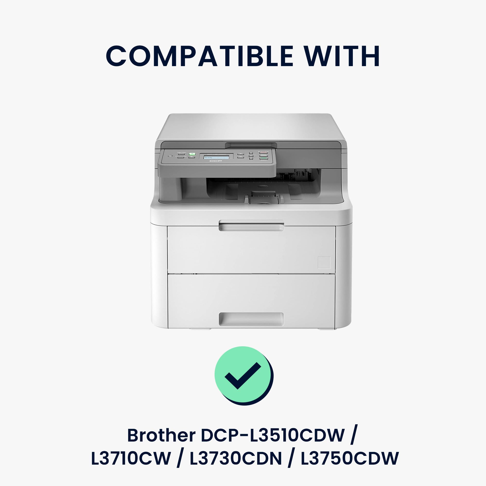 kwmobile Housse Imprimante Compatible avec Brother DCP-L3510CDW / L3710CW / L3730CDN / L3750CDW Housse - Housse de Protection pour Imprimante en Lin - bleu-gris