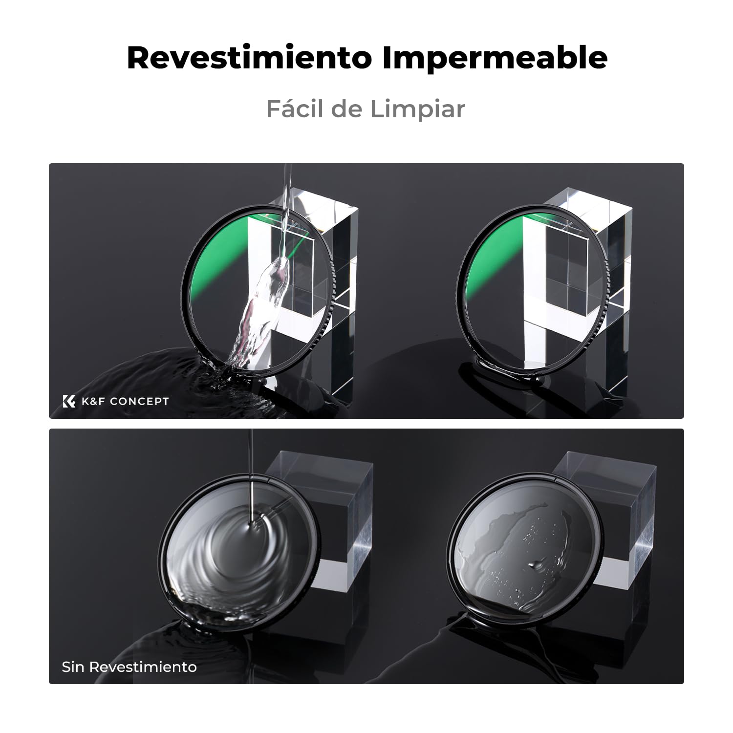 K&F CONCEPT Nano-Dazzle 52mm Filtro MCUV + CPL + ND1000 + 2 Tapa de Lente