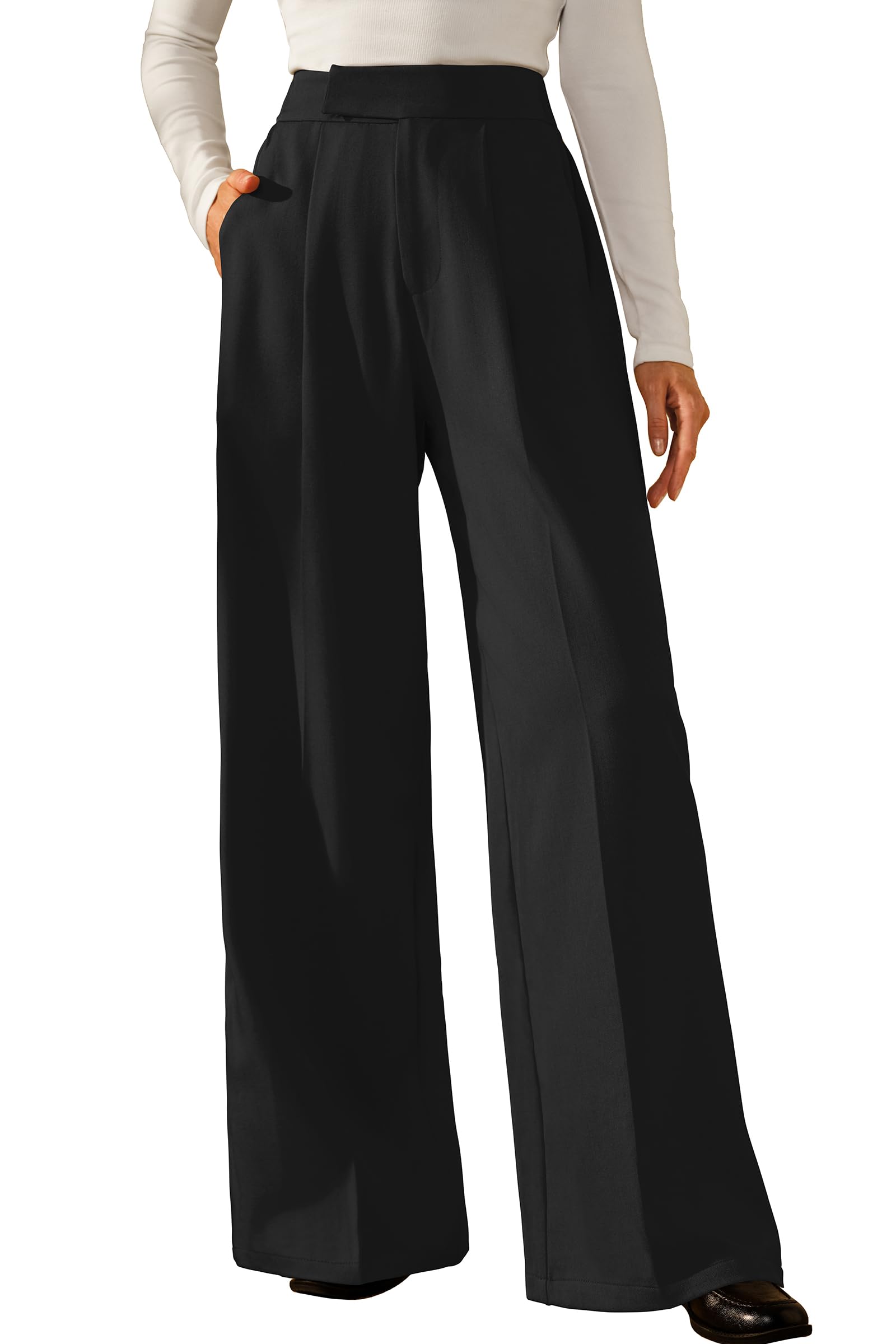 Arach&Cloz Wide Leg Dress Pants