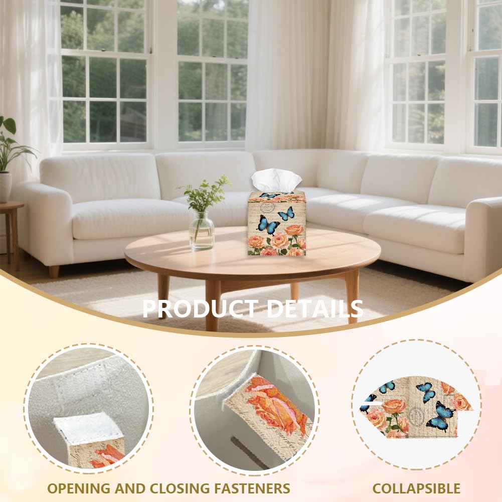 DELORIGIN Retro Butterfly Tissue Storage Box - Image 3