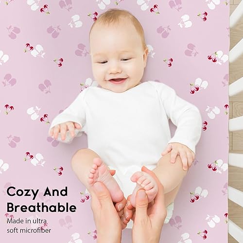 Miniatura 93 de Yoofoss Sábanas para cuna de bebé para niños y niñas, paquete de 2 sábanas bajeras para cuna estándar y colchón de niño pequeño, sábana de Panda