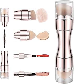 Makeup Brushes Double-Ended Beauty Applicator | Travel Face Makeup Lip Brush for Blush Liquid Powder Lipstick Eyeshadow Concealer Women Beginners Christmas Birthday