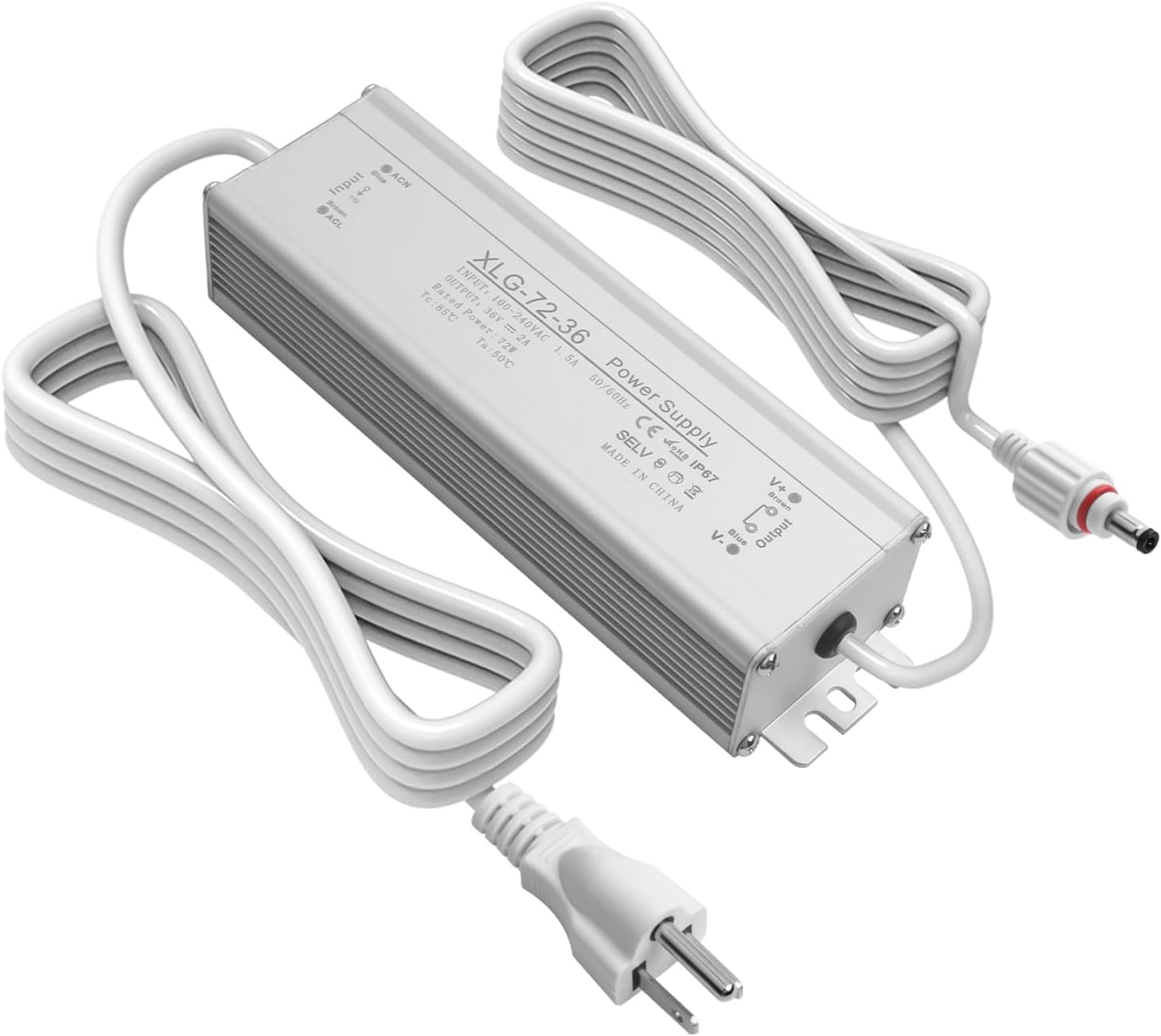 36V Waterproof Power Supply for Govee Permanent Outdoor Lights 2 | Compatible with Govee 50ft H705D,100ft H705E, 150ft H705F（Not Applicable to Other Brands and Models）(White)