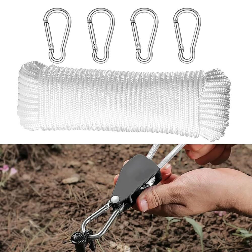 Corda In Nylon Blu 20 Metri – Resistente E Atossica Per Tirare, Altalena, Giardino, Campeggio, Stendibiancheria E Fai-da-te - 2
