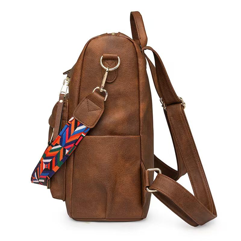Image of Women's Fashion Backpack Purse for Women Leather Multipurpose Design Ladies Shoulder Bag Travel bag Satchel Handbags
