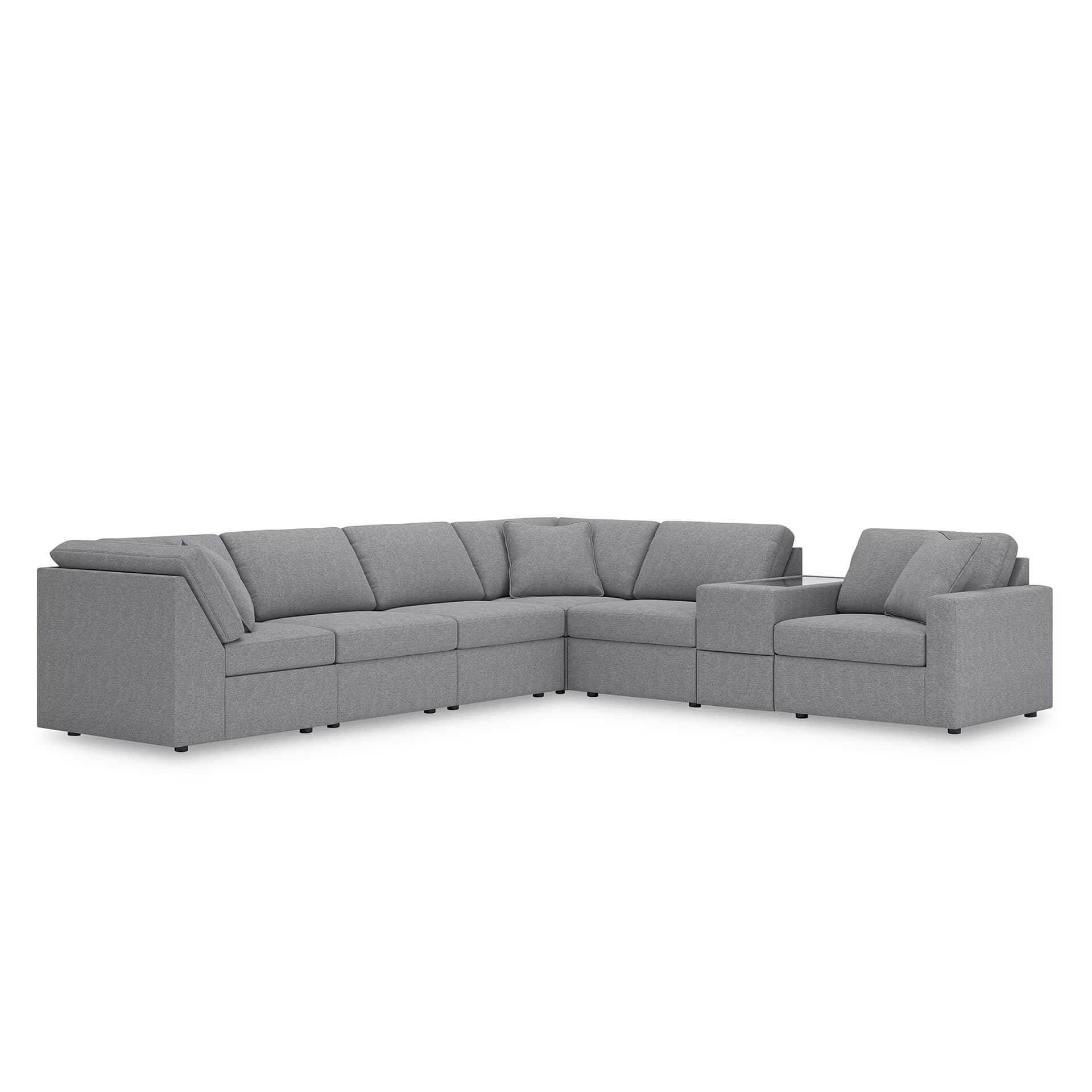 Signature Design by Ashley 7-Piece Modular Sectional Sofa, Granite Gray