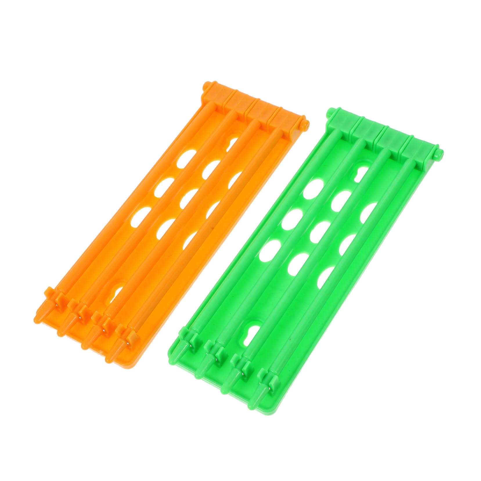 Wakauto 2pcs Pigeon Foot Ring Organizer Sturdy Plastic Chicken Ring Storage Rack for Parrot Leg Band Holder