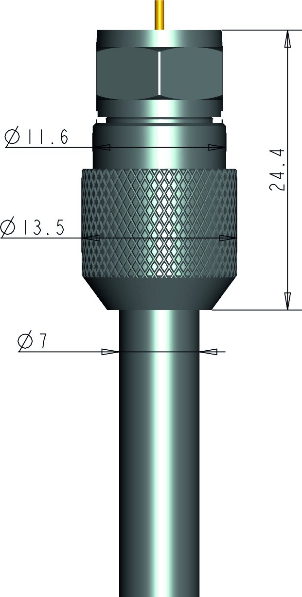 PureLink EF010-50 50x EasyInstall Connettore EasyInstall F per cavo coassiale Sat Antenna con diametro da 7 mm a 6,8 mm per auto-assemblaggio, marcatura: blu, cromo