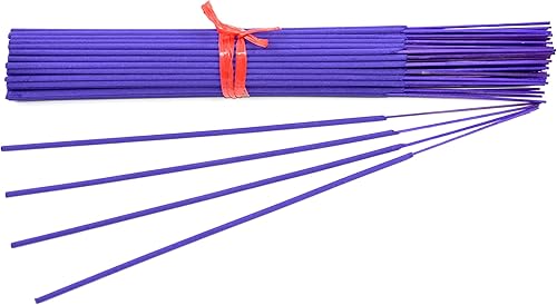 Miniatura 7 de 1000 varitas de incienso sin perfume (morado) de 11 pulgadas, 100% natural de joss y bambú de 11 pulgadas en blanco punk, para hacer incienso de